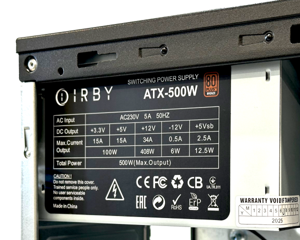 Блок питания IRBY ATX-500W 80+ Bronze IRBY для ПК 